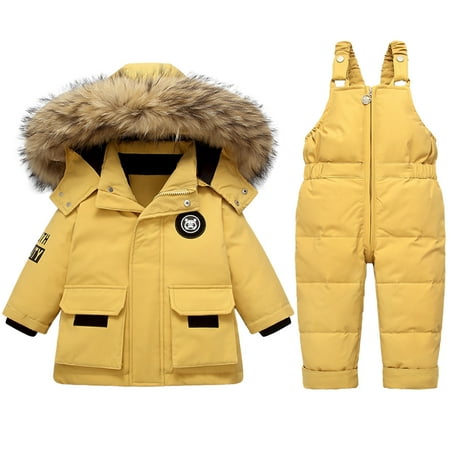 

Winter Savings Clearance! Dezsed Parka Hooded Boy Baby Overalls Winter Down Jacket With Zipper Warm Kids Coat Child Snowsuit Snow Toddler Girl Clothes Clothing Set 1-5 Years