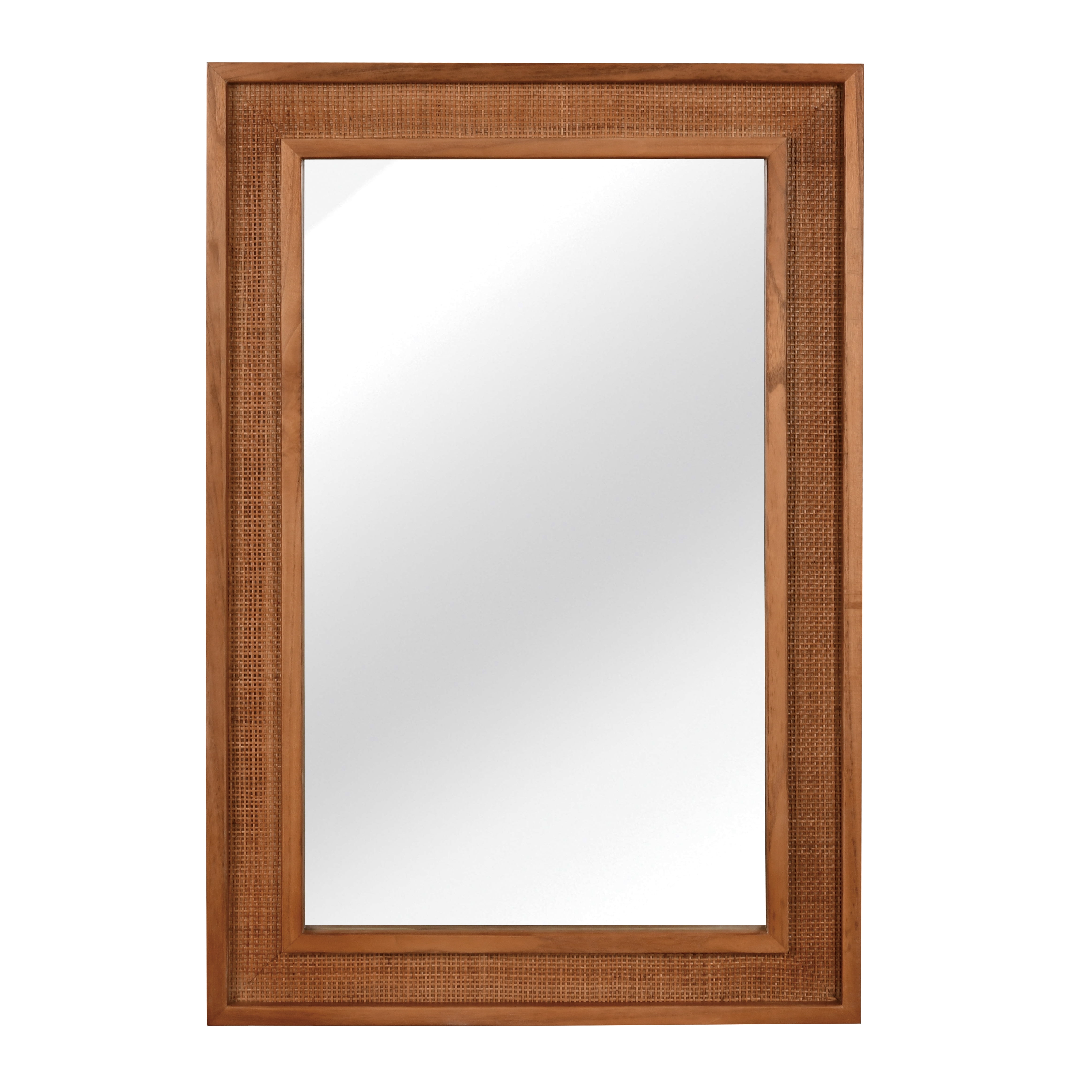 Leumius 36"x 24"Rectangular Bathroom Mirror Wall Mirror Wooden Frame Decorative Mirror for Farmhouse,Bathroom,Home Decor,Brown
