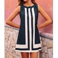 thumbnail image 2 of Women'S Boho Color Block Mini Dress Casual Summer Flowy Sleeveless Striped Dresses Beach Tank Sundress  L, 2 of 5