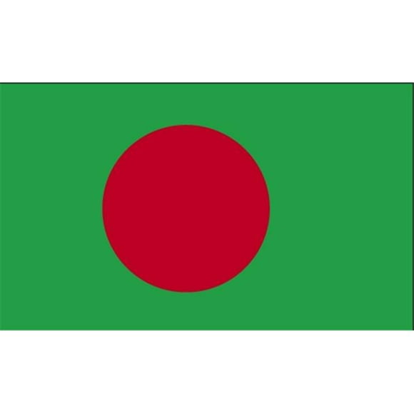 Annin Flagmakers 190565 3 Pi x 5 Pi Nyl-Glo Drapeau Bangladesh
