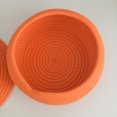 thumbnail image 3 of Halloween Pumpkin Basket with Lid 2025 - Orange Woven Treat Bucket for Candy Storage, Trick or Treat Basket for Kids, Festive Fall & Christmas Decor, 3 of 5