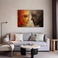 thumbnail image 5 of modern abstract artwork two facing figures Poster Decorative Painting Canvas Wall Art Living Room Posters Bedroom Painting,Frame-style,28×41inch (70×105cm), 5 of 8