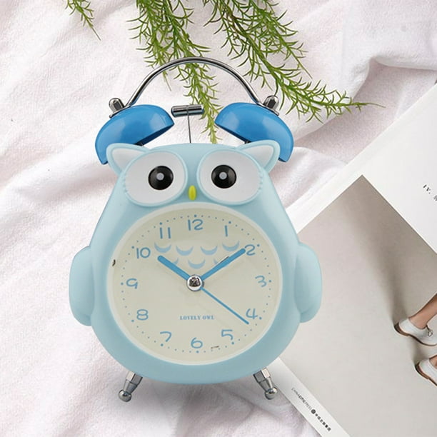 Akoyovwerve Children'S Alarm Clock Cute Owl Clock With Night Light For