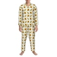 thumbnail image 3 of Daiia Corn Sunflowers for Men's Long-Sleeved Pajama Set – Soft & Comfortable Sleepwear Button-Up Pajamas Cozy Lounge Wear-Medium, 3 of 7