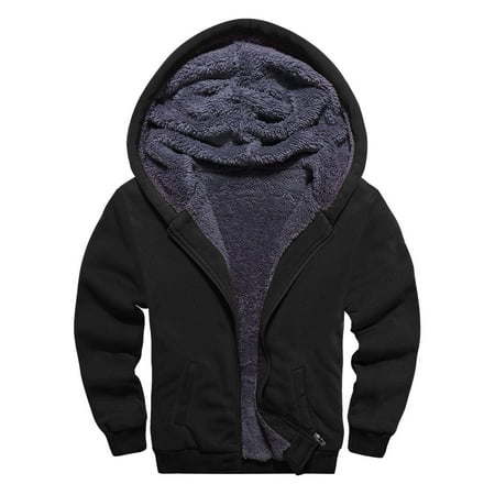 

nsendm Teen Kids Hoodie For Little Boys Girls Fleece Jacket Soft Warm Zip Up Thick Wool Lined Little Boy Jacket Outerwear Black 12-13 Years