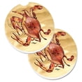 thumbnail image 1 of Cooked Crab Sandy Beach Set of 2 Cup Holder Car Coaster, 1 of 1