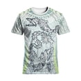 thumbnail image 4 of Zimjoy 2026 Mexico Soccer Jersey for Men Women Unisex Crew Neck Short Sleeve Aztec Calendar Graphic Short Sleeve Fan Shirt for Game Day Travel Streetwear and Casual Wear White XL, 4 of 9