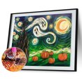 thumbnail image 1 of Cuadros Decorativos 5D DIY noche estrellada completo taladro redondo diamante pintura artesanía dibujo de diamantes de imitación Tmvgtek embutido en tela, 1 of 9