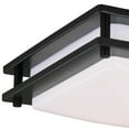 thumbnail image 2 of Vaxcel Horizon 12-in W LED Bronze Flush Mount Ceiling Light Fixture White Shade, 2 of 4