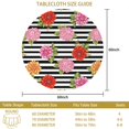 thumbnail image 3 of Pioneer Flower Floral Print Pattern Round Tablecloth 60"x60", Wrinkle Resistant Wipeable Table Cover for Kitchen Dining Room Picnic Patio and Party, 3 of 6
