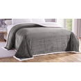 thumbnail image 2 of LushElegance Ultra Plush Queen Size Reversible Sherpa Corduroy Blanket (90" x 90") - Grey, 2 of 2