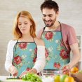 thumbnail image 5 of Pioneer Flower Floral Print Pattern Apron-Garden Aprons for Women with Pockets-Cotton Linen Waterproof Kitchen Cooking Gardening Aprons Adjustable for Kitchen,Cooking,BBQ and Salon 33x27 Inch, 5 of 7