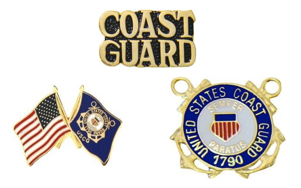 USCG Coast Guard Wreath Military Hat Lapel Pin 