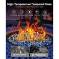 thumbnail image 3 of Fire Glass, 10 LBS / 4.5 KG Fireplace Rocks, 1/2-Inch / 12.7 mm Reflective Firepit Glass Rock, High Luster & Smokeless Stone Landscaping for Fire Pit Table, Cobalt Blue + Aqua Blue + Clear, 3 of 6