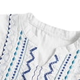 thumbnail image 4 of Neewe Womens Short Sleeve Tops Summer T Shirts Linen Embroidered Vintage Loose Shirt Causal Fashion Basic Tee, 4 of 6