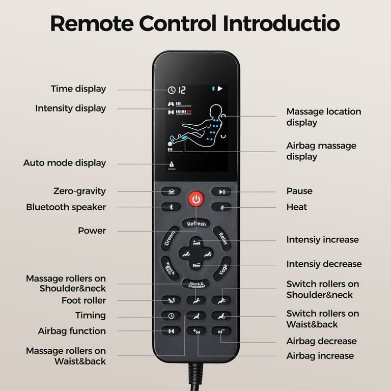 Massage chair with remote hotsell