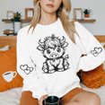 thumbnail image 4 of SHE IS Oversized Sweatshirt for Women Crewneck Fall Hoodies for Women 2025 Pullover Sweatshirts for Women Half Zip Womens Long Sleeve Tops Dressy My Orders Placed, 4 of 5