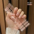 thumbnail image 3 of Pegatina de uñas con purpurina Rosa desnuda, calcomanías de cobertura completa de corazón rojo, envolturas autoadhesivas para arte de uñas, suministros de manicura impermeables, 22 puntas, 3 of 7