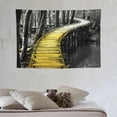 thumbnail image 3 of Chilfamy Tree Black and White Wall Art Decor Yellow Bridge Modern Artwork Canvas Painting Prints Pictures Home Decor for Living Room Dining Room Bedroom 60x40 Inch 60x40in, 3 of 7
