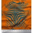 thumbnail image 1 of Soimoi Orange polyester Crepe Fabric Wild Animal Skin Print Fabric by Yard 42 Inch Wide, 1 of 3