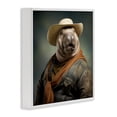thumbnail image 3 of Stupell Industries Eclectic Cowboy Manatee Portrait White Framed Giclee Art, 12 x 12, by RB, 3 of 8