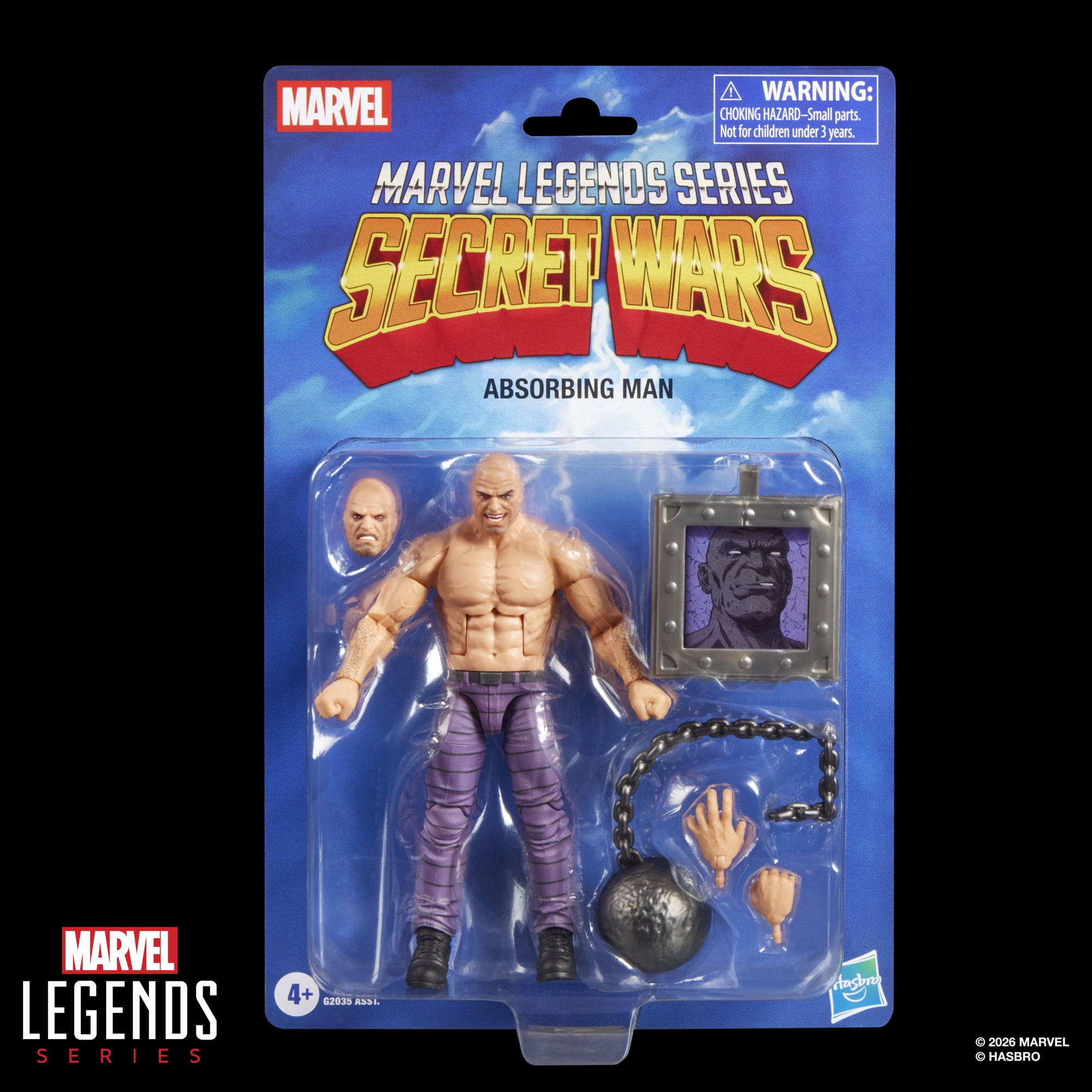 Marvel Legends Series Secret Wars Absorbing Man, Retro Marvel Comics Collectible Action Figure (6”)