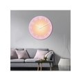 thumbnail image 2 of A 12-Inch Tempered Glass Wall Clock, Pink Element Gradient Pattern Mute Travel Time Battery Powered, Suitable For Living Room Bedroom Dining Room Part, 2 of 5
