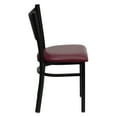 thumbnail image 6 of Flash Furniture HERCULES Series Black Coffee Back Metal Restaurant Chair - Burgundy Vinyl Seat, 6 of 8