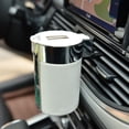 thumbnail image 2 of Amdohai Solar Carbon Fiber Vehicle Ashtray With LED Light Black, 2 of 8