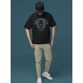 thumbnail image 2 of University of Life - Dark Emoji College Style Graphic Men's T-shirt, 2 of 4
