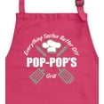 thumbnail image 2 of ThisWear Grilling Gifts Everything Tastes Better Off Pop-Pops Grill Fathers Day Two Pocket Apron Heliconia, 2 of 7