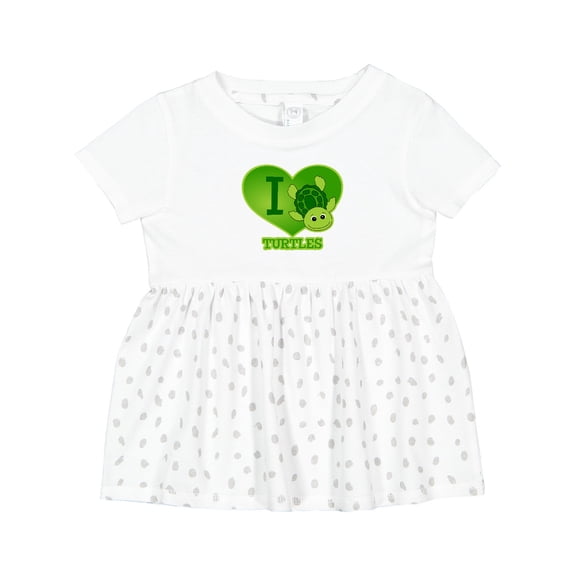 Inktastic I Love Turtles Girls Baby Dress