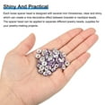 thumbnail image 4 of 100Pack 6mm Rondelle Spacer Beads, Silver Plated Purple Rhinestone Spacer Beads, Round Spacer Loose Beads, 4 of 6