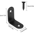 thumbnail image 3 of Soporte de fijación MACHAO soportes en forma de L de metal negro 20 piezas 30x30x16 mm, 3 of 5