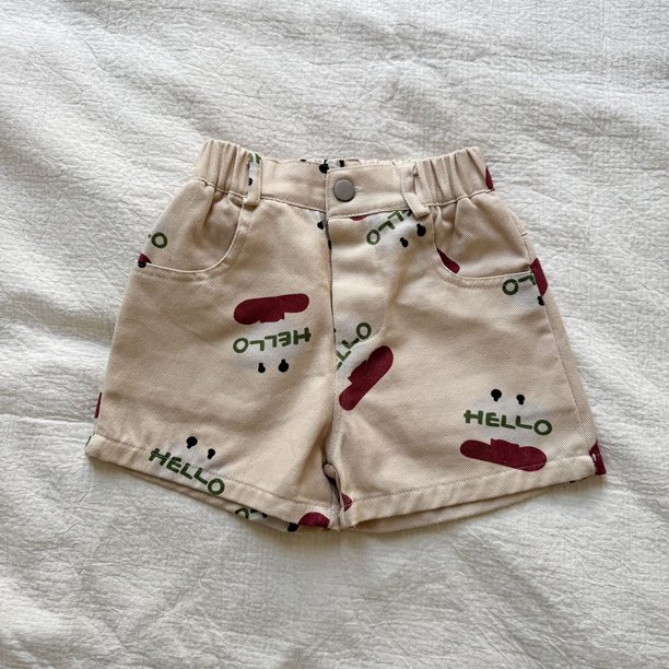 Pantalones cortos de algodón Unisex para chico de 1 a 10 años, pantalones cortos informales holgados con estampado de dibujos animados para niños, Bermudas para niñas, ropa para niños