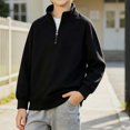 thumbnail image 2 of ITSAME Boys Half Zip Pullover Sweatshirt Stand Collar Comfy Cotton Long Sleeve Kids Casual Raglan Top for Fall Winter Size 10, 2 of 7