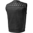 thumbnail image 2 of First Mfg Co - Hornet - Men's Motorcycle Biker Riding Black Leather Vest - Medium, 2 of 5