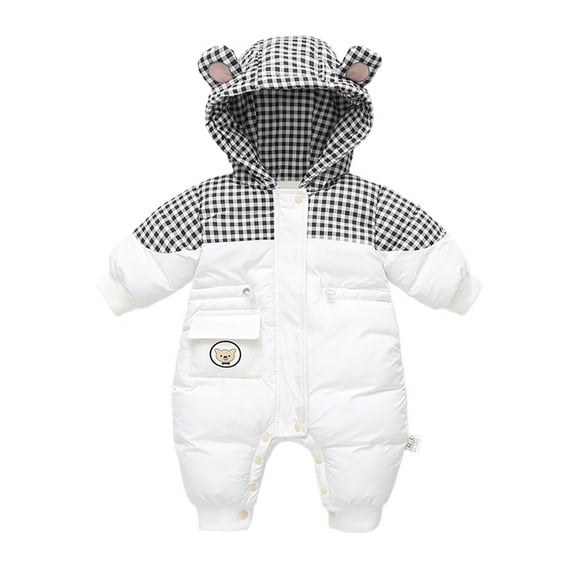XBASW Baby Newborn Boys Girls Snowsuit Winter Jumpsuit Coats Cartoon Bodysuits Thick Romper for 3-24 Months