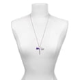 thumbnail image 3 of Delight Jewelry Acrylic 3/4" Purple Megaphone Always My Mother Bar Zoe Necklace, 3 of 4