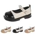 thumbnail image 4 of Otqutp Girls Mary Jane Shoes Dress Flats for School Uniform Summer Kids Chunky Low Heel Wedding Party Dress up Shoes, 4 of 6
