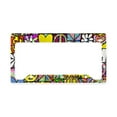 thumbnail image 1 of CafePress - Psychedelic Shalom License Plate Holder - Aluminum License Plate Frame, License Tag Holder, 1 of 1