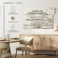 thumbnail image 5 of Elephant Stock God's Ten Commandments Wall Art - Horizontal Canvas Wall Art - Living Room Wall Decor - Wall Signs Canvas - Black And Beige Decor - 12" x 8", 5 of 8