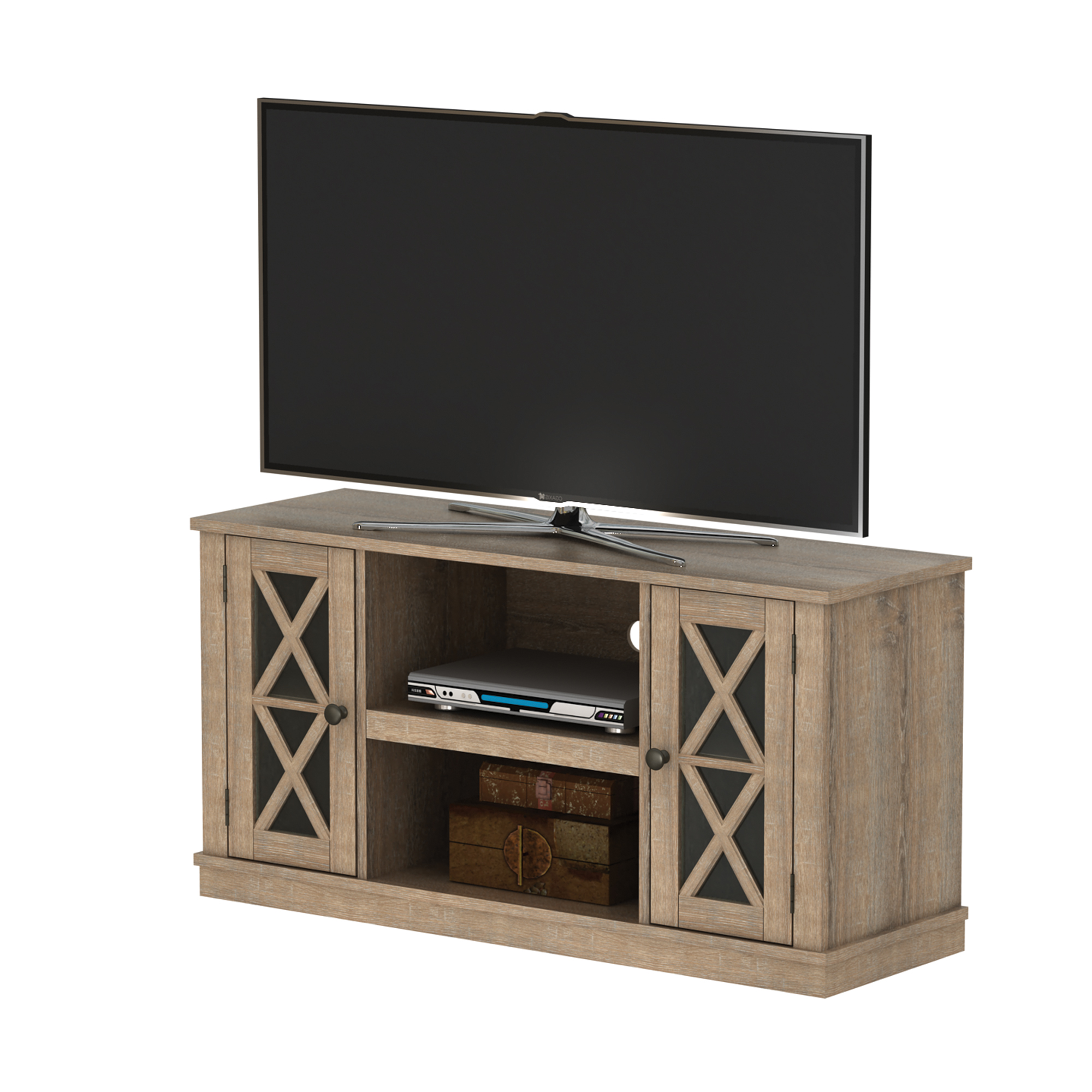 Twin Star Luxe Stanton Ridge TV Stand for TVs up to 55", Oak - image 3 of 8