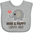 thumbnail image 3 of Inktastic Mimi and Pappy Love Me Elephant Boys or Girls Baby Bib, 3 of 4