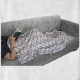 thumbnail image 5 of Floral Soft Flannel Fleece Throw Blanket, Continuous Hand Drawn Inspired Vertical Flowers on a Plain Background, Cozy Plush for Indoor and Outdoor Use, 50" x 70", Eggplant Mustard White, by Ambesonne, 5 of 5
