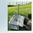 thumbnail image 5 of Maleta portátil con ruedas para mascotas, transportador de gatos, rueda universal desmontable, transpirable, plegable, de gran capacidad, bolsa de viaje para cachorros, 5 of 5