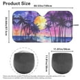 thumbnail image 6 of Jeiento Coconut Tree Sunset Car Windshield Sun Shade Foldable Automotive Front Window Sunshade Protector Window Shades Cover Sun Visor Shield for Most Sedan Truck SUV, 6 of 7