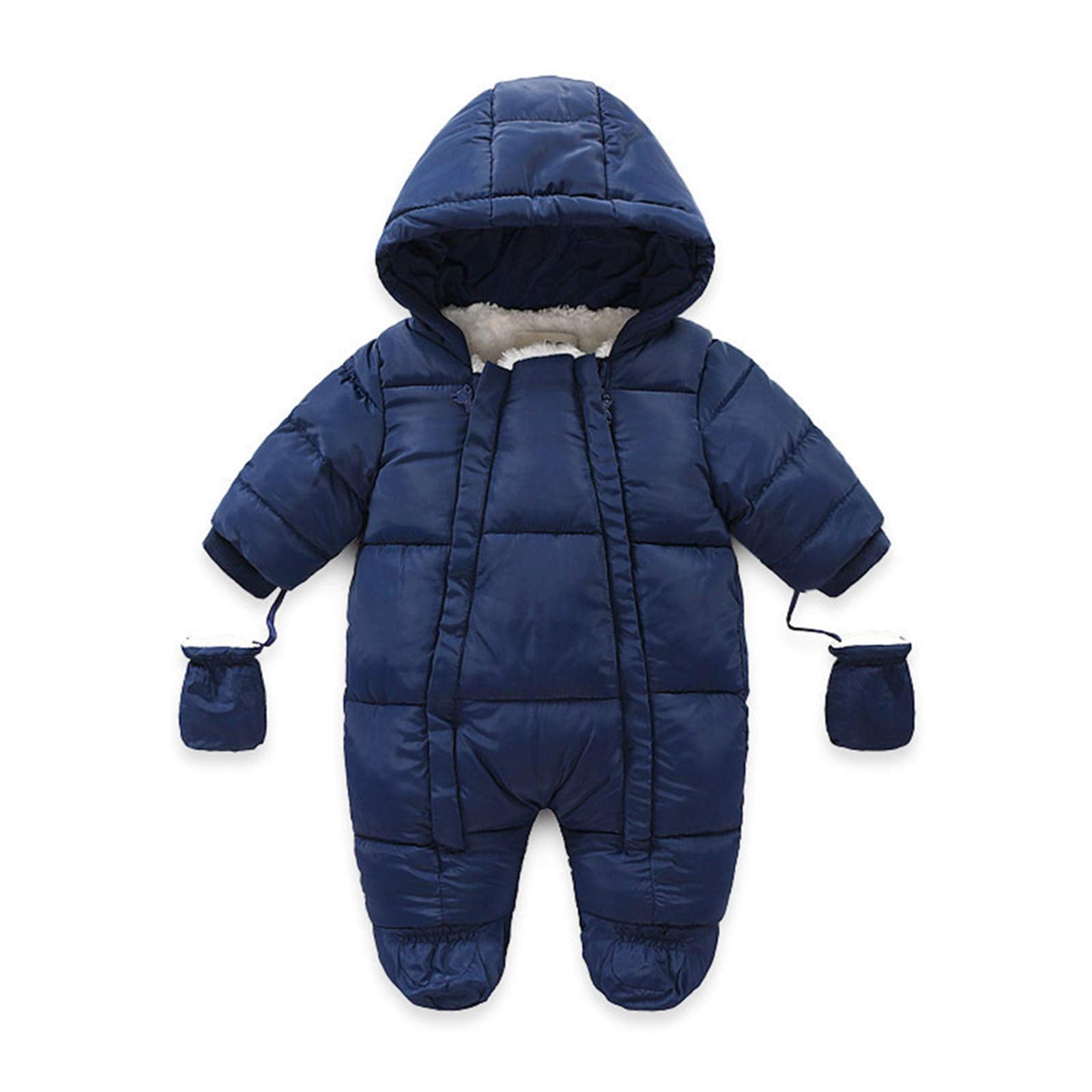 Infant Baby Boy Girl Snowsuit Warm Down Jacket Coat Hooded Jumpsuits