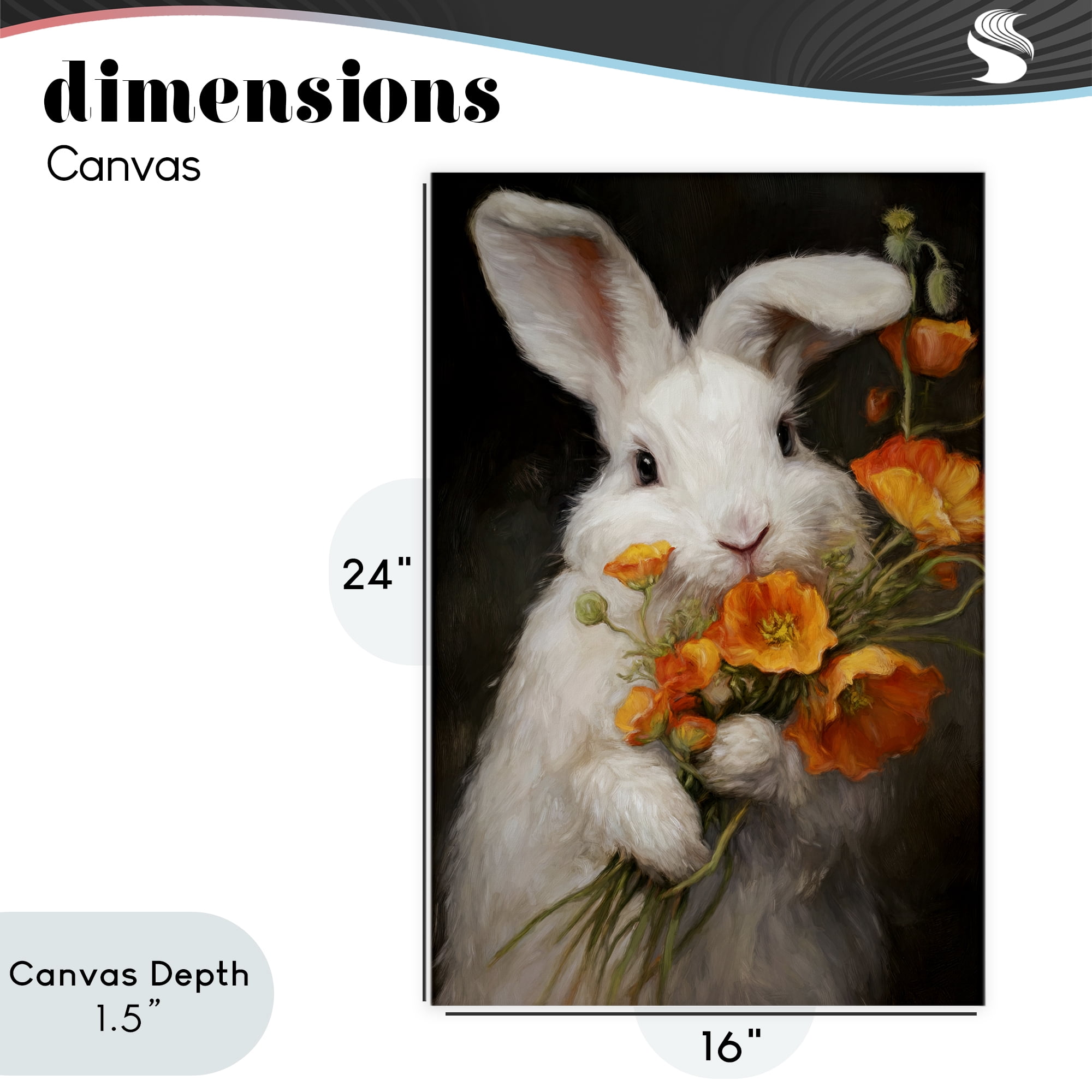 Stupell Industries Floppy Loves Her Poppies Canvas Wall Art, design by Tina LeCour