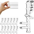 thumbnail image 1 of Hidden Channel Valance Clips - 24Pcs Clear Plastic Blind Retainer Clips for Valances, 1 of 7